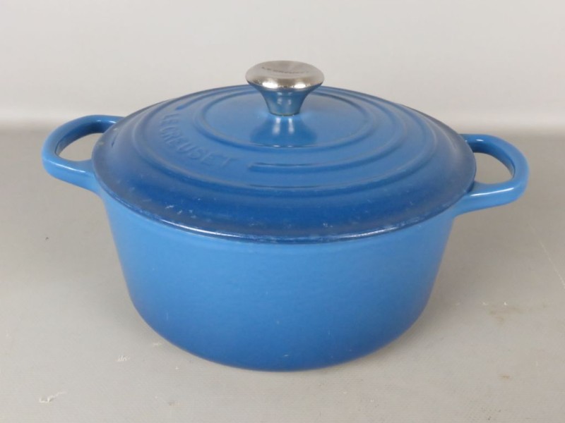 Le Creuset braadpan - cocotte 22cm, blauw