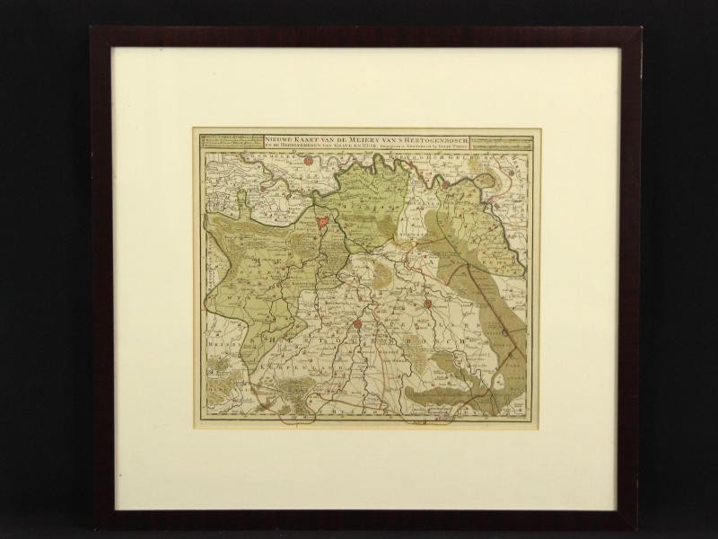 antieke kaart van de Meiery van 's Hertogenbosch ( midden 18de eeuw)