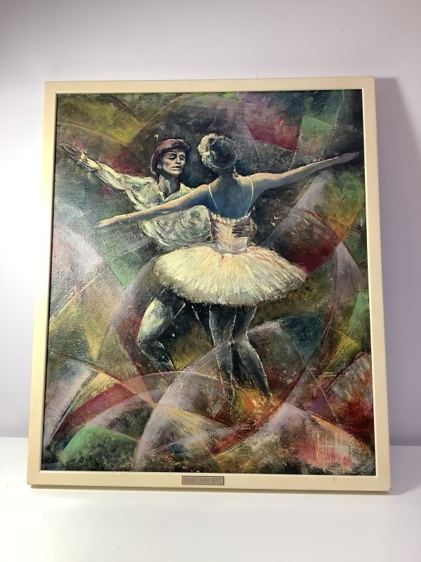 Olieverfschilderij: Dansers door Eugeen Vander Beken - 1986