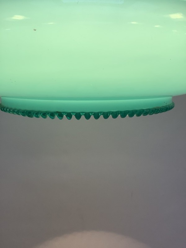 Groene retro glazen plafondlamp