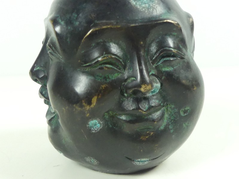 Koper Boeddha gezicht - verschillende gevoelens
