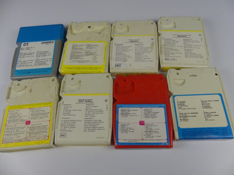 Groot lot 8 track tapes