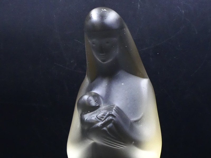 Glazen Maria en Kind Jezus Beeld (1)