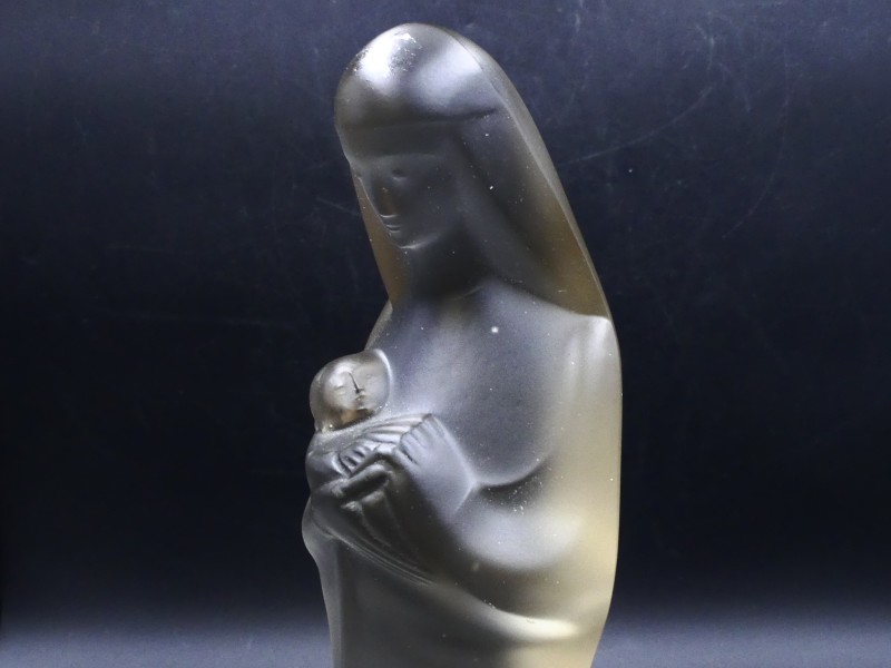 Glazen Maria en Kind Jezus Beeld (1)