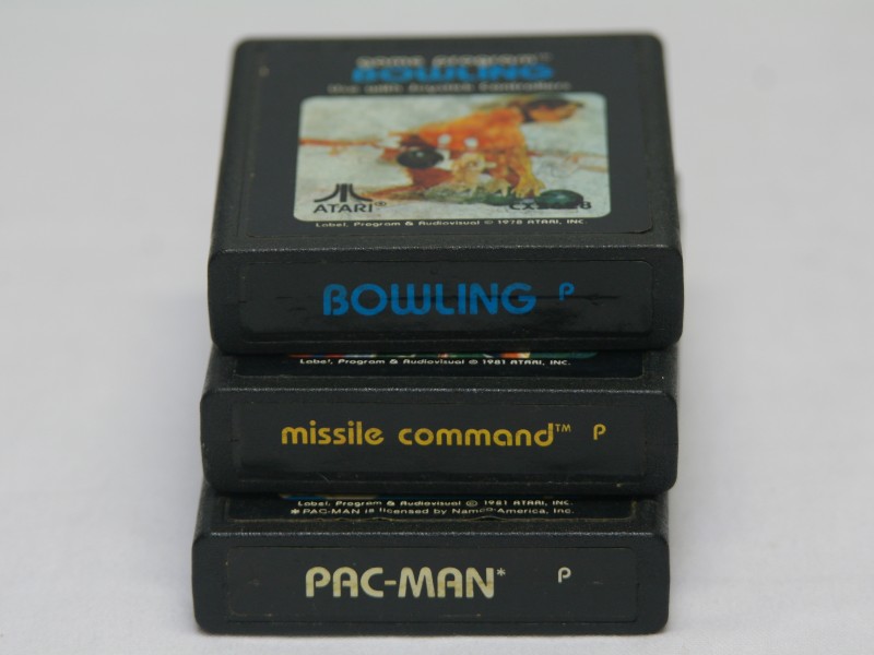 Set van drie "Atari" videogames (Art. nr. 644)