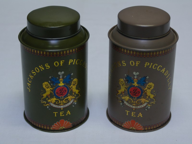 Set van twee theeblikken "Jacksons of Piccadilly tea" (Art. nr. 661)