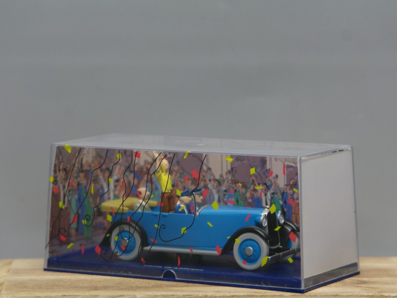 "Tintin en Amérique- Paradewagen van Kuifje"- Schaalmodelauto Herge-Moulinsart (Art. 740)