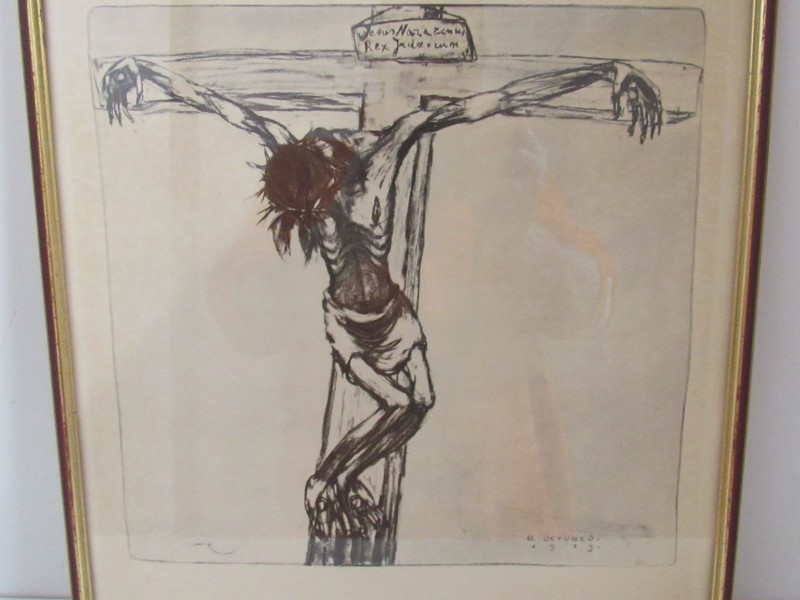 Albert Servaes "De Kruisiging van Jezus" (kunstdruk)