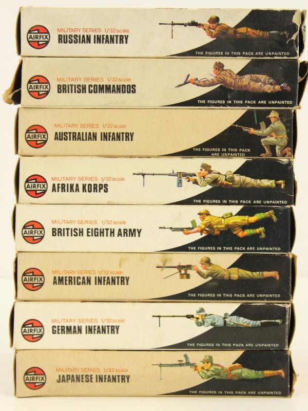 Vintage Airfix collectie 'Military Series' 1/32 in OVP - 8 dozen
