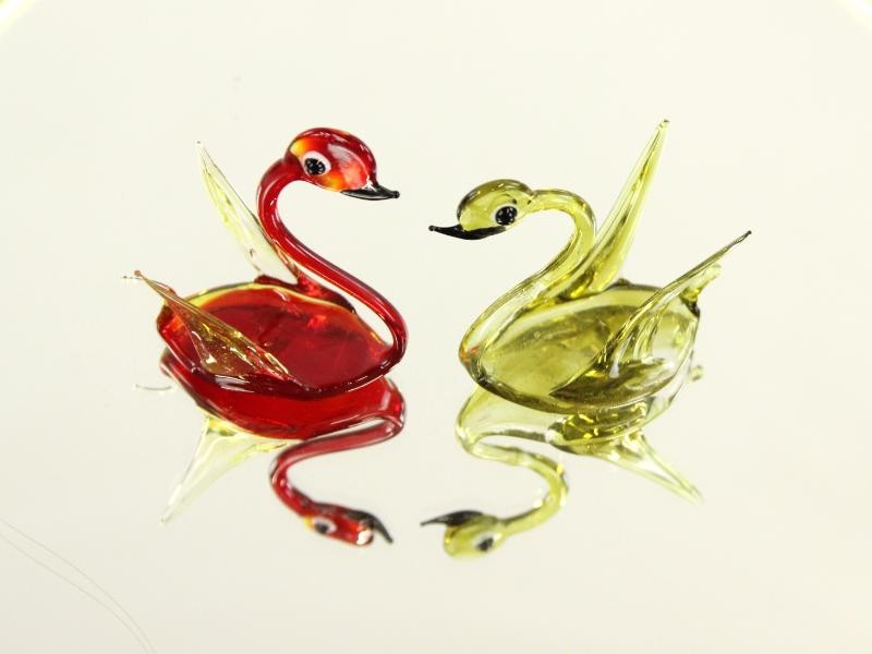 Verzameling glazen diertjes in Murano-stijl