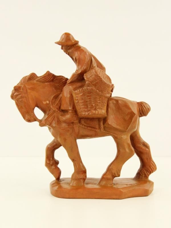 Terracotta garnaalvisser te paard - Jarnost Gause (1910-1989)