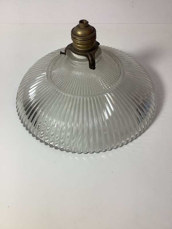 Antiek glazen holophane lamp - circa 1920