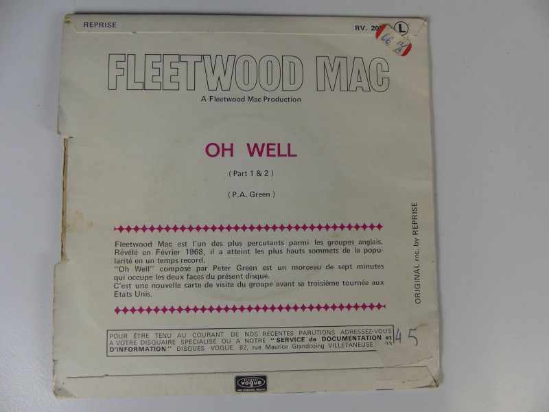 Vintage - Fleetwood Mac – 2 singles – 1968/1969