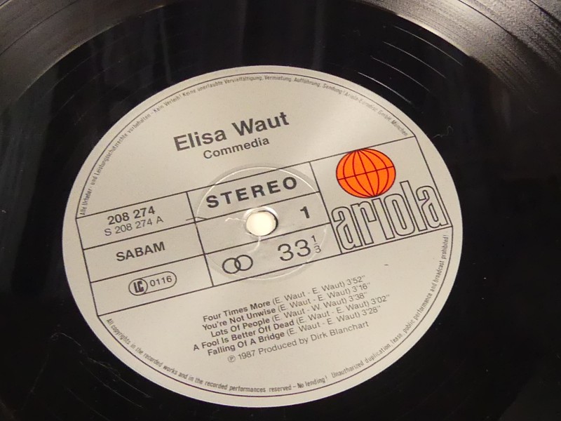 Elisa Waut – Commedia. Vinyl.