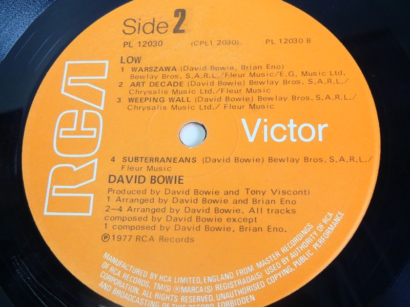 Low - David Bowie UK LP