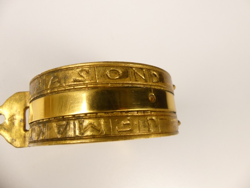 Vintage zonnewijzer ring - ANNO 1721 inscriptie