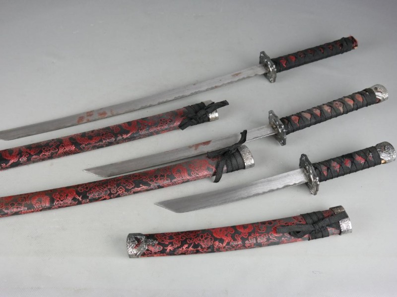 Set decoratie Samurai zwaarden