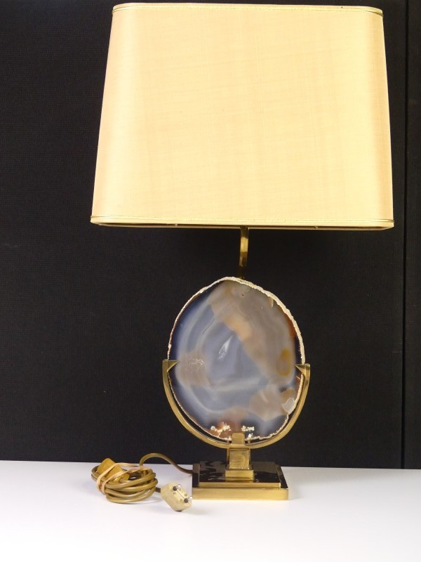 Vintage J.L.B. Lamp met Agaat steen