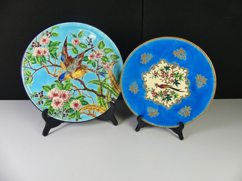 2 Decoratieve geëmailleerde borden - Emaux de Longwy