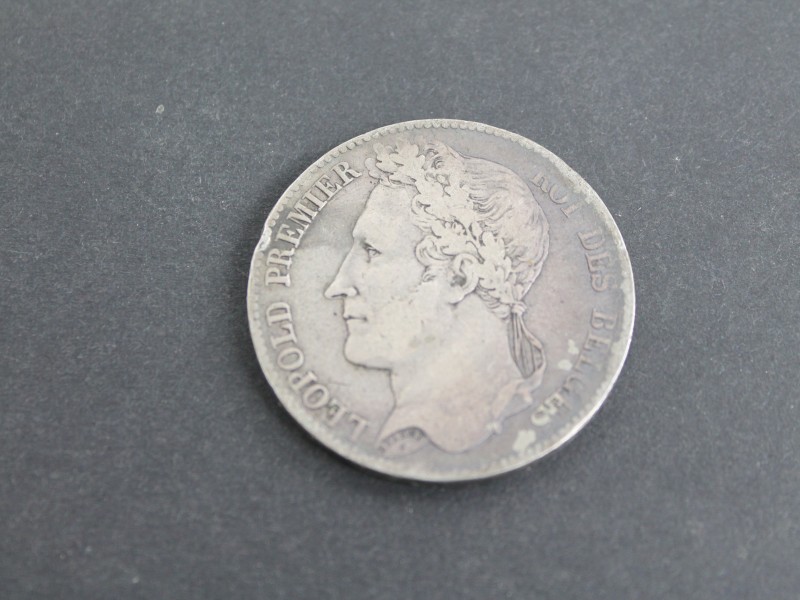 Unieke oude Munt 5 Francs - 1848 - Leopold Premier Roi des Belges