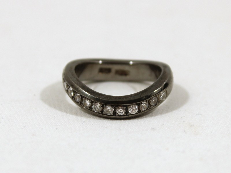 925 Zilveren Ring met Steentjes