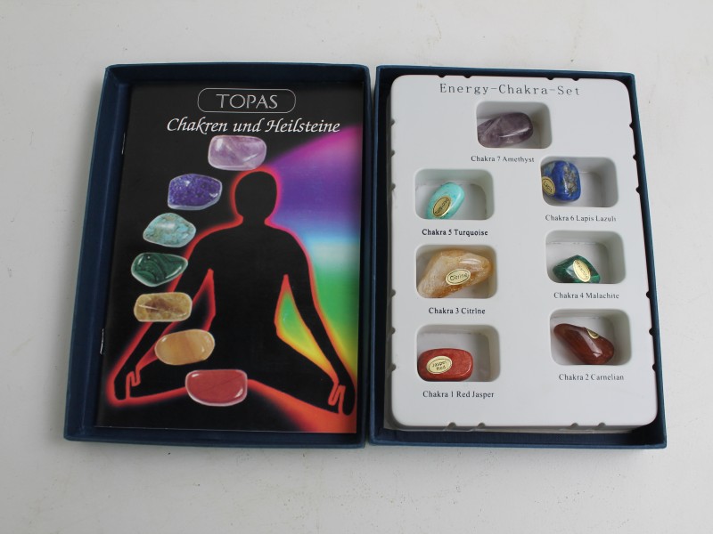 Chakra energy stenen collectie met handleiding