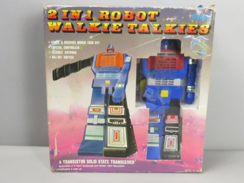 Retro twee in één robot walkie talkies.