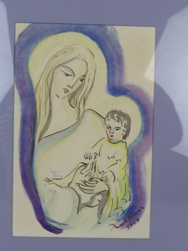 Kunstwerk "moeder en kind"