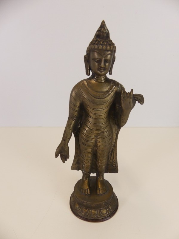 Nepaleese Boeddha - staande figuur brons