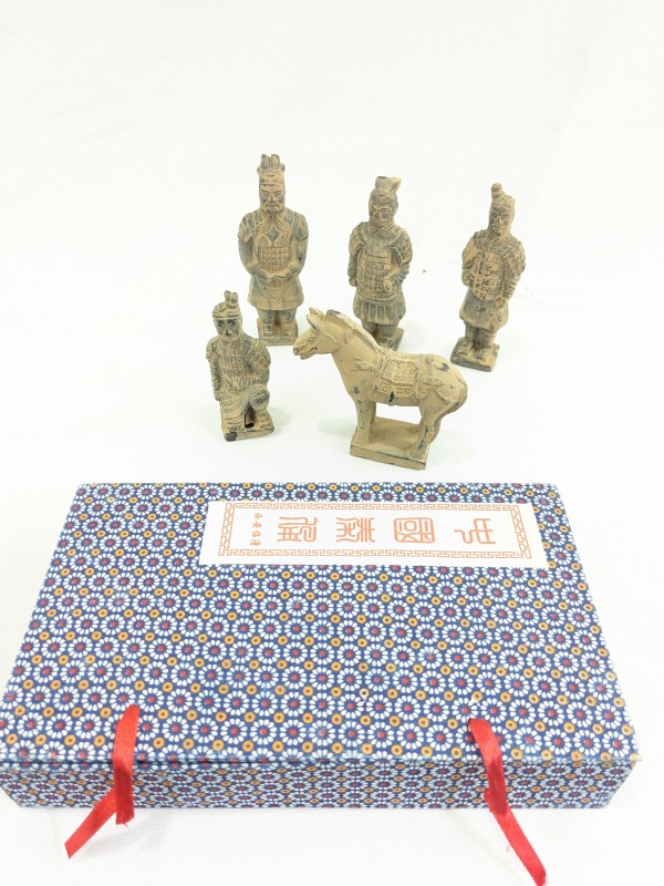Set terracotta beeldjes Chinese leger Qin-dynastie