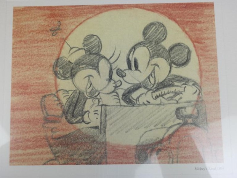 Mickey and Minnie Original story sketch from Mickey`s Rival 1936