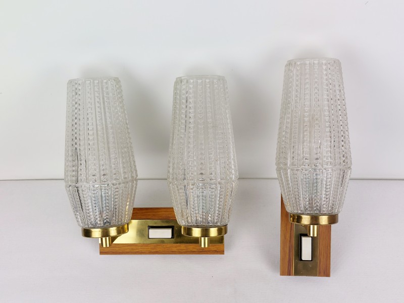 Duo vintage wandlampjes