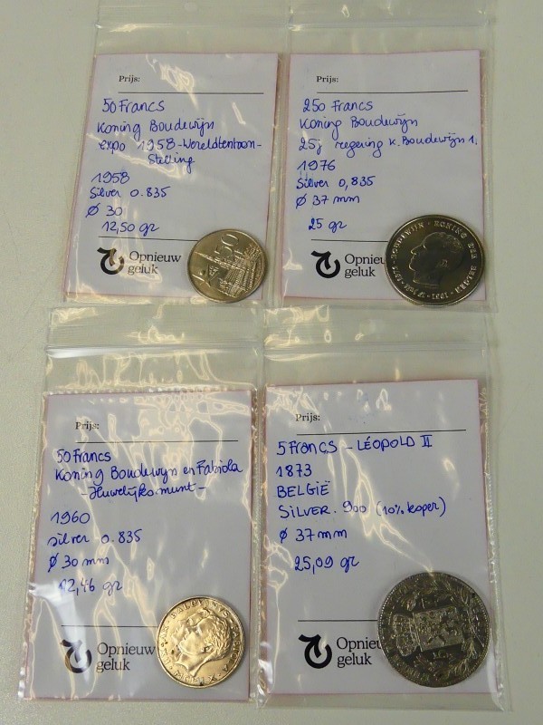 4 zilveren munten België