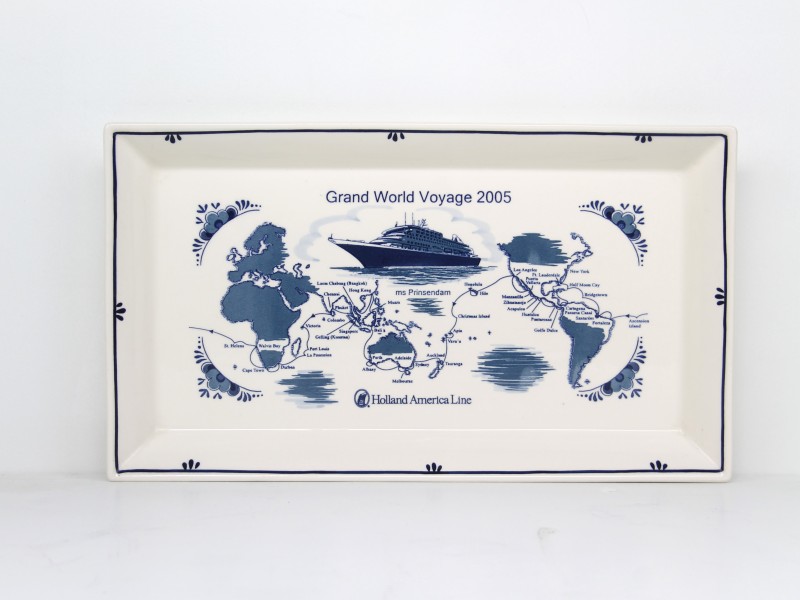Serveerschotel 'Grand World Voyage 2005' ms Prinsendam