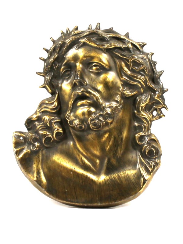 Bronzen Christus wandfiguur