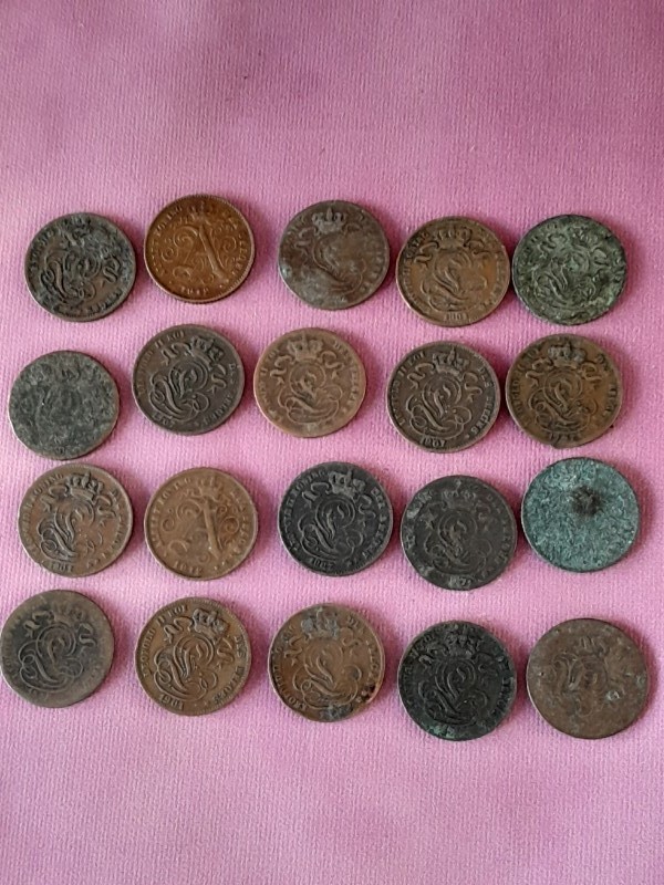 Lot van 20 Belgische 1 cent muntjes