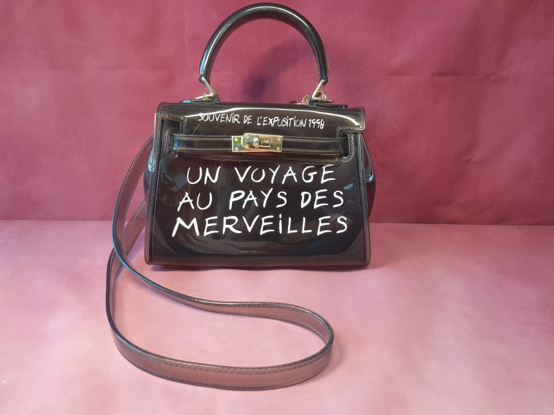 Handtas " Un voyage au pays des merveilles" - gelabeld Hermes