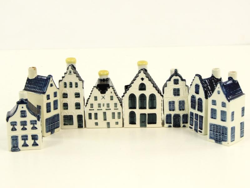 KLM - Bols Blue Delft's verzamelbare huisjes (7 stuks)