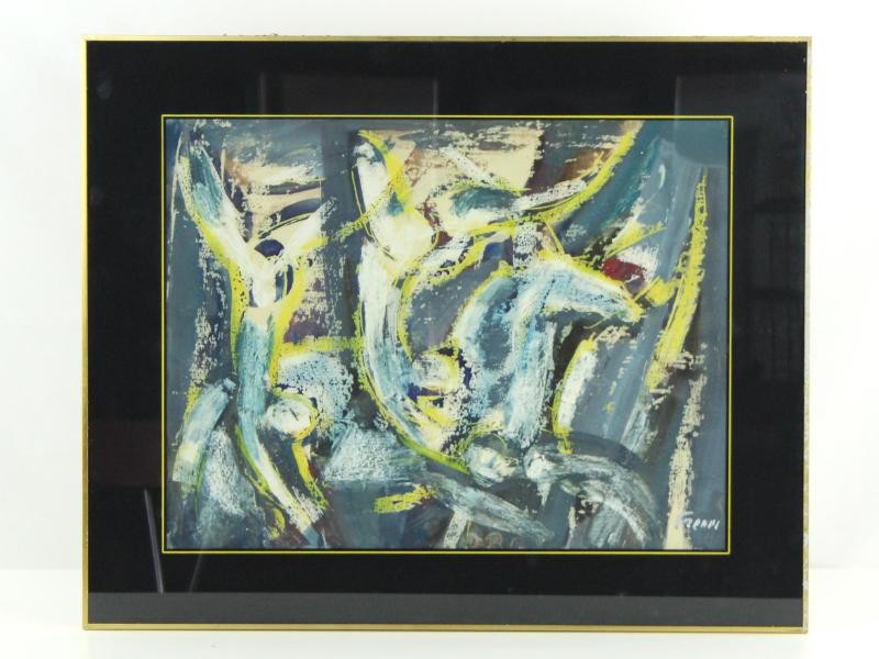 Abstract schilderij 'Paard met ruiters' - Isaac Frenkel (1899-1981)