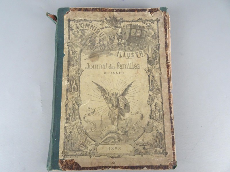 Antiek Franstalig "L'omnibus Illustré" 1883.