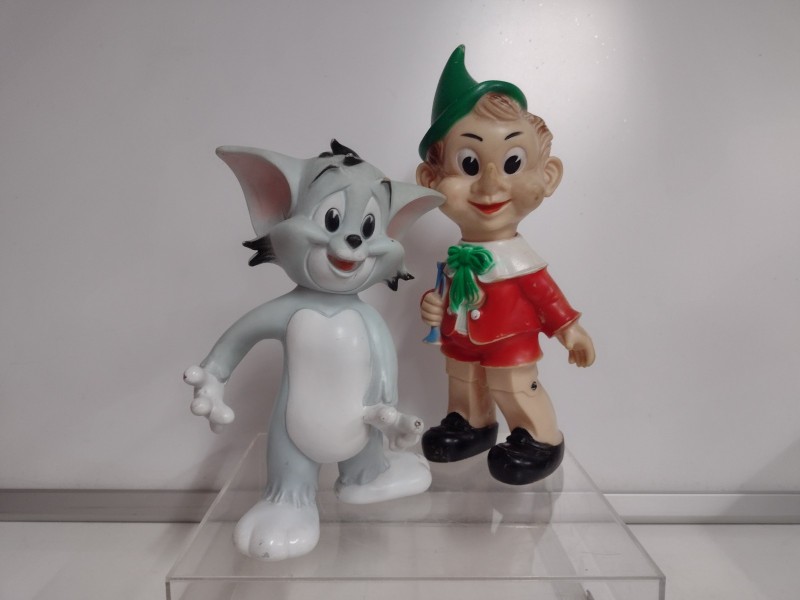 Vintage piepfiguren Pinokkio & Tom
