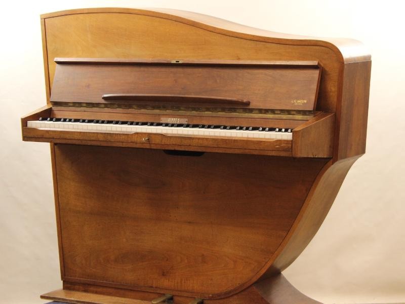 Prachtige antieke RIPPEN piano - L.C. Jacobi, Den Haag - Art Deco - eind jaren '30-'40
