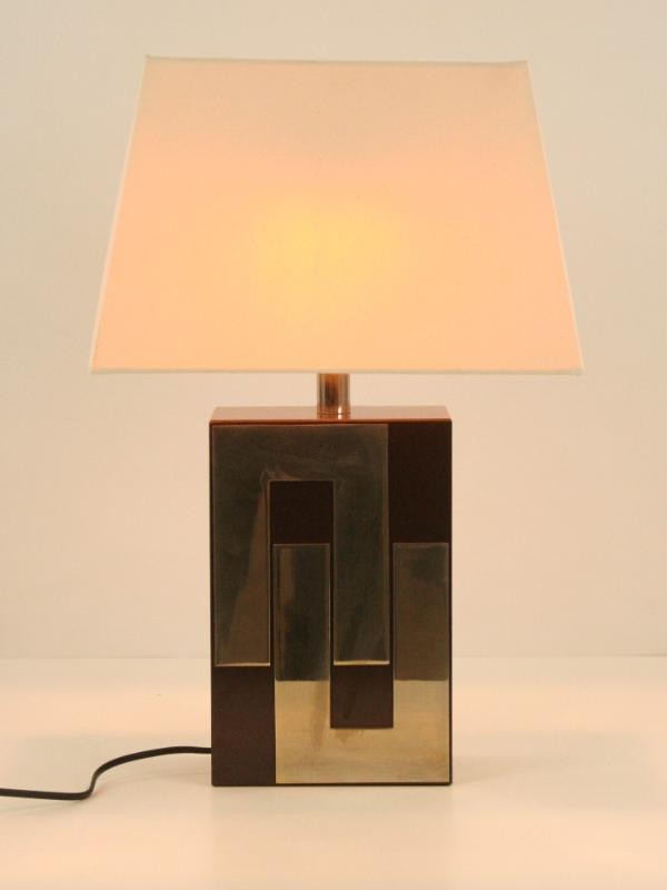 Vintage lamp met chromen accenten - Philippe Jean (1931-1987)