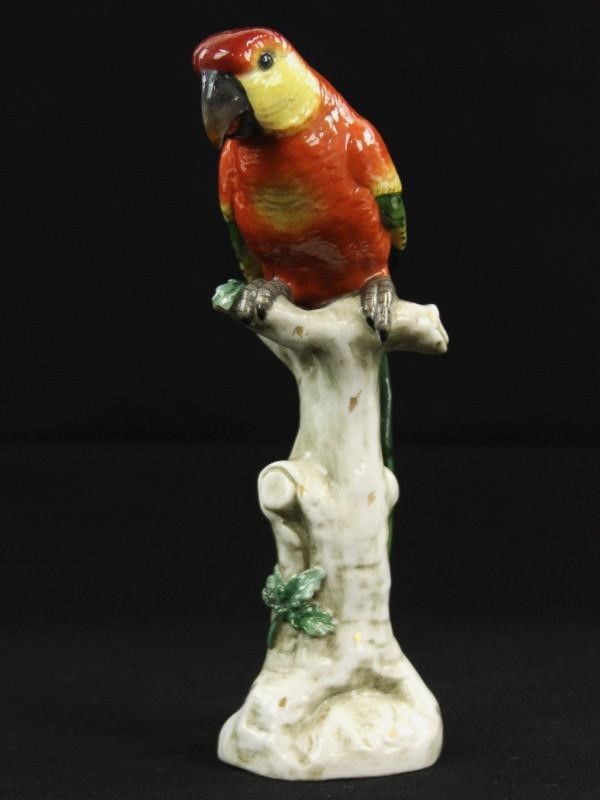 Vintage porseleinen papegaai
