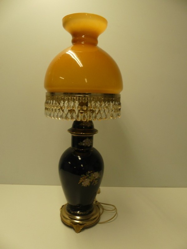 Vintage vaaslamp oosterse stijl met eclectisch tintje