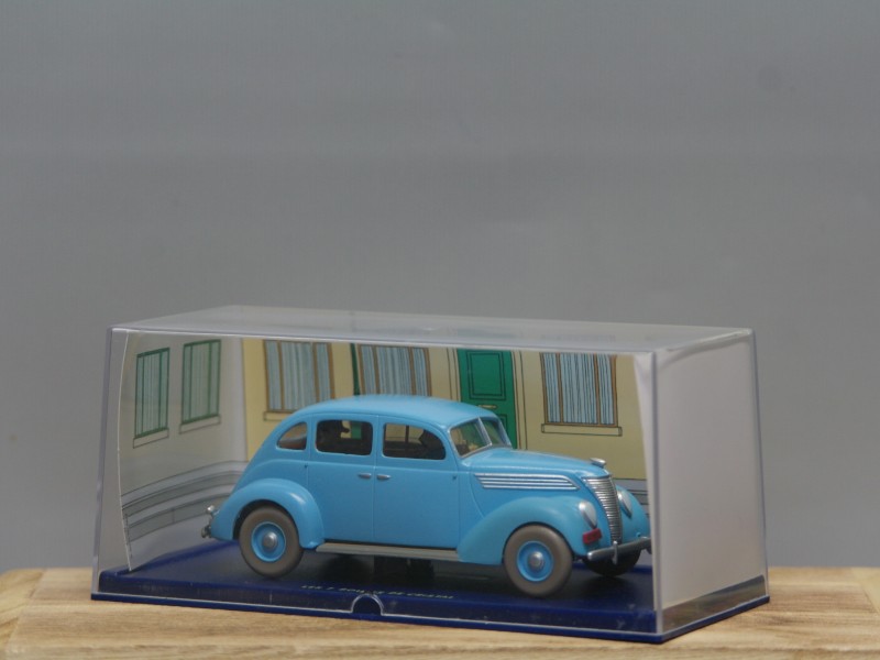 Tintin les 7 boules de cristal- De blauwe Taxi Ford- Schaalmodelauto Herge-Moulinsart (Art. 800 A)