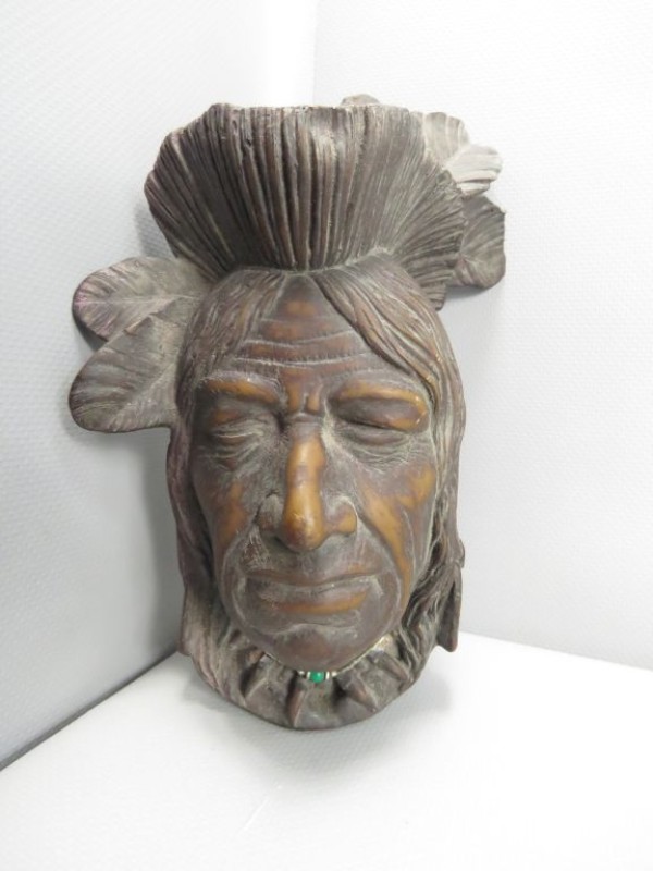 Keramieken beeld "Indianen hoofd"