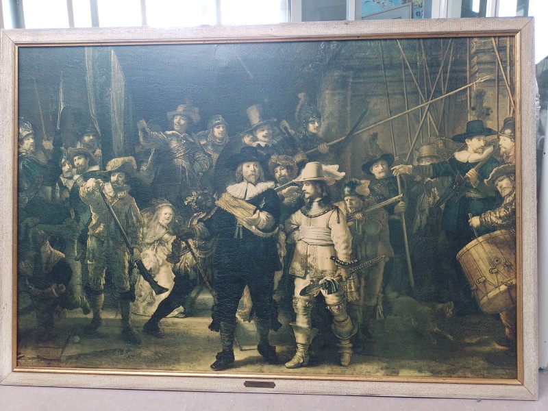 Reproductie De Nachtwacht Rembrandt - Kringwinkel