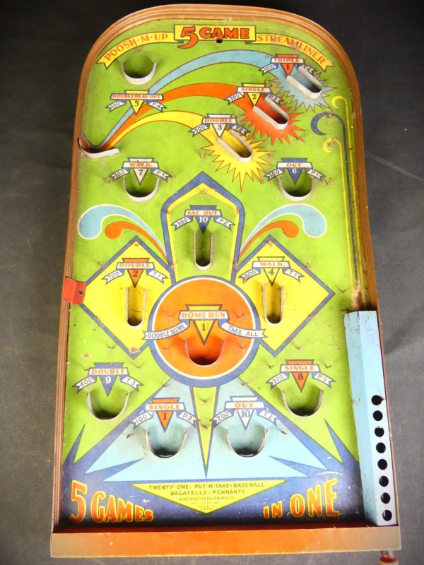 Vintage pinball tabletop spel