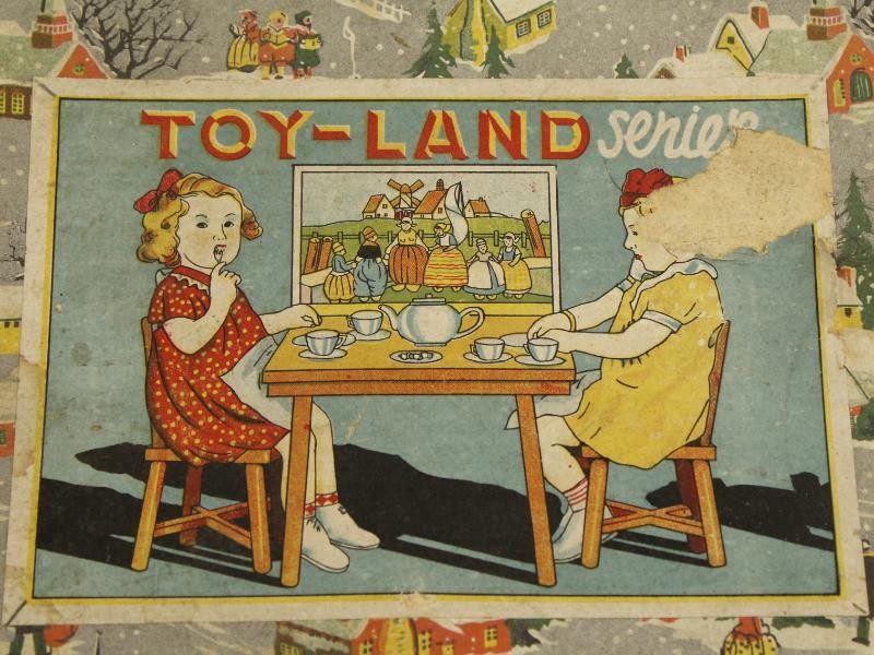 Betoverend 11-delig vintage poppenservies in originele doos Toyland series - jaren '50-'60